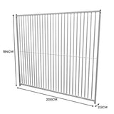 2m Dog Run Panel – 5cm Bar Spacing