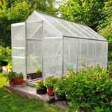 Polycarbonate Greenhouse 6ft x 6ft – Silver