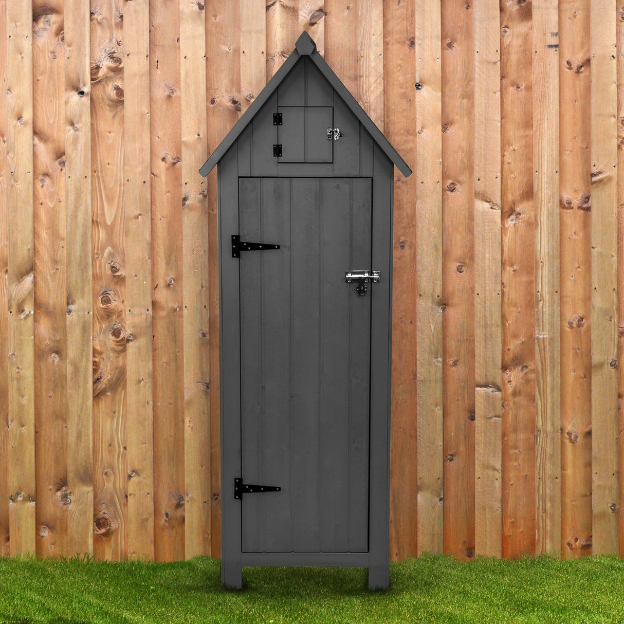 Wooden Garden Shed - Grey