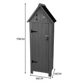 Wooden Garden Shed - Grey