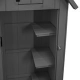 Wooden Garden Shed - Grey