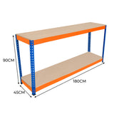 S-Rax 2 Tier Workbench - 180cm x 45cm x 90cm