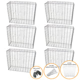 Gabion Baskets 100 x 80 x 30cm / 6 Pack