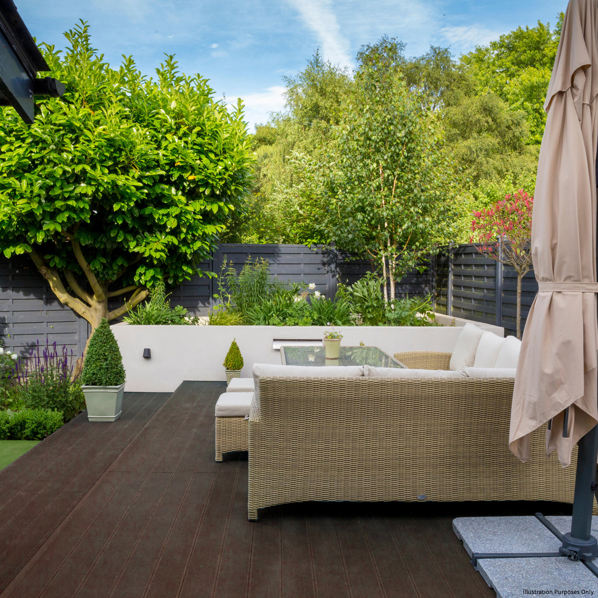 Jardí Composite Decking - 6 SQM - Conker Brown