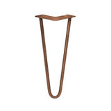 4 x 12" Hairpin Legs - 2 Prong - 12mm - Antique Copper