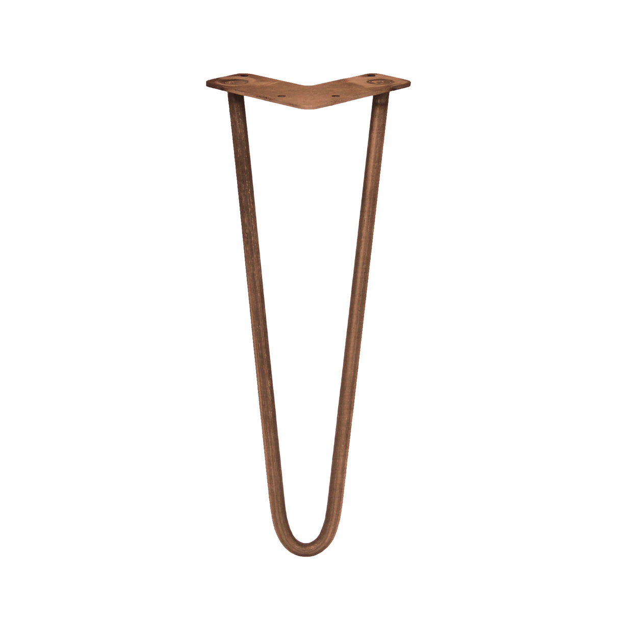 4 x 14" Hairpin Legs - 2 Prong - 12mm - Antique Copper
