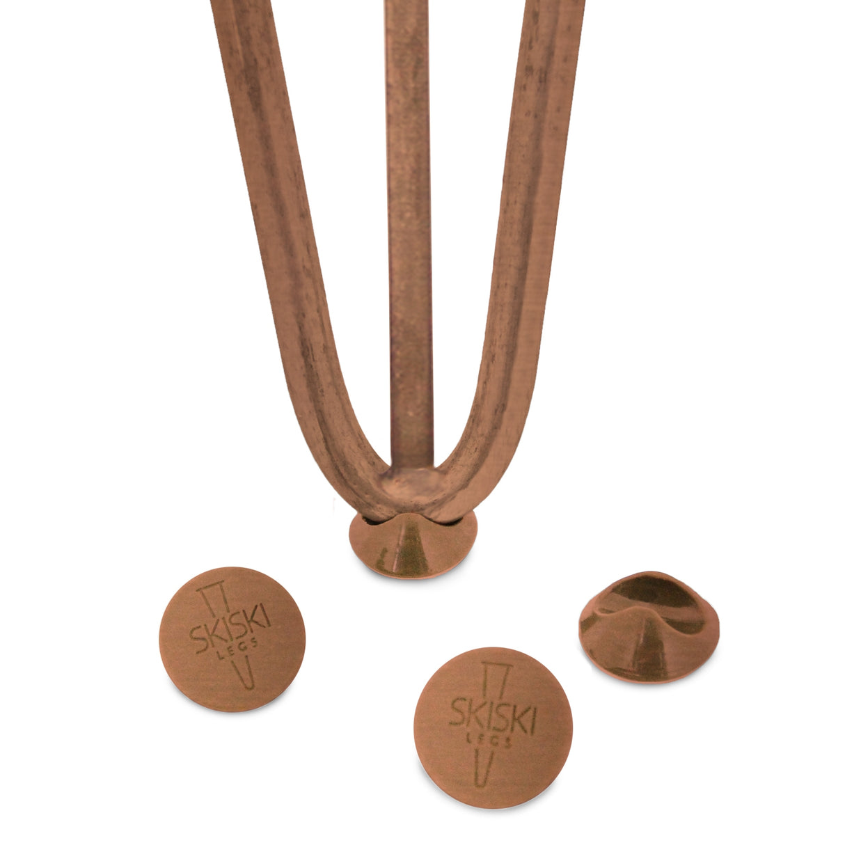 4 x 14" Hairpin Legs - 3 Prong - 10mm - Antique Copper
