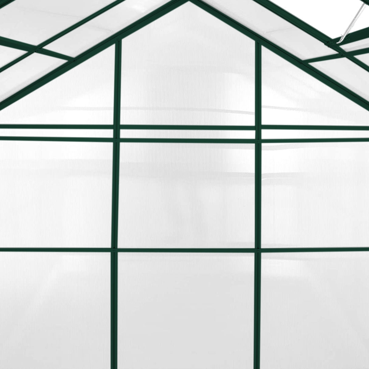 Greenhouse Polycarbonate 6ft x 4ft With Base (Green)