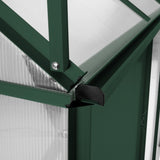 Greenhouse Polycarbonate 6ft x 4ft With Base (Green)