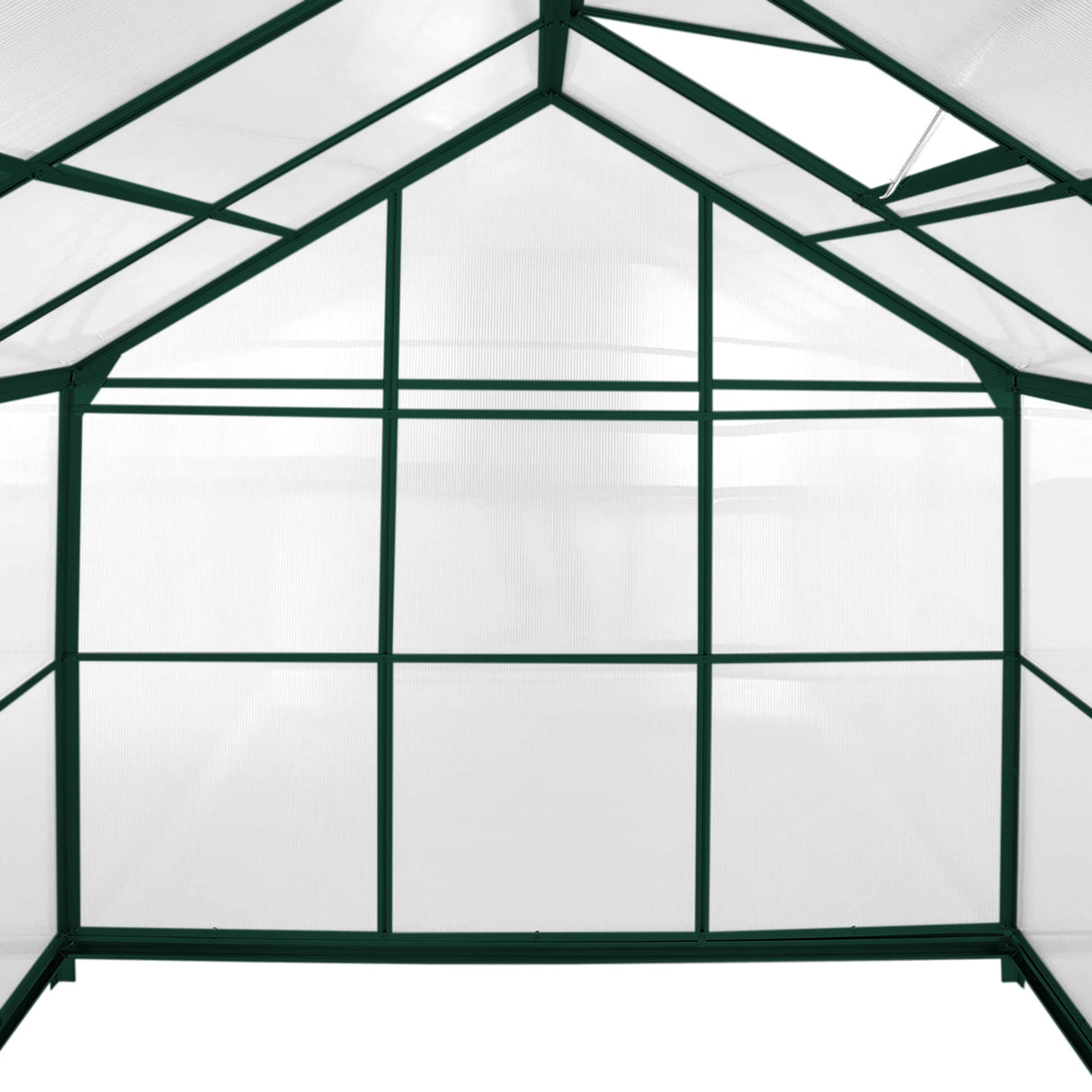 Greenhouse Polycarbonate 6ft x 6ft With Base (Green)