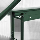 Greenhouse Polycarbonate 6ft x 6ft With Base (Green)