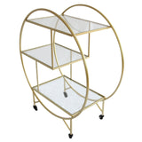 Gold Drinks Trolley Bar Cart - Large