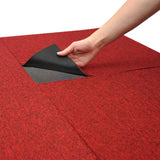 40 x Carpet Tiles 10m2 / Scarlet Red & Charcoal Black