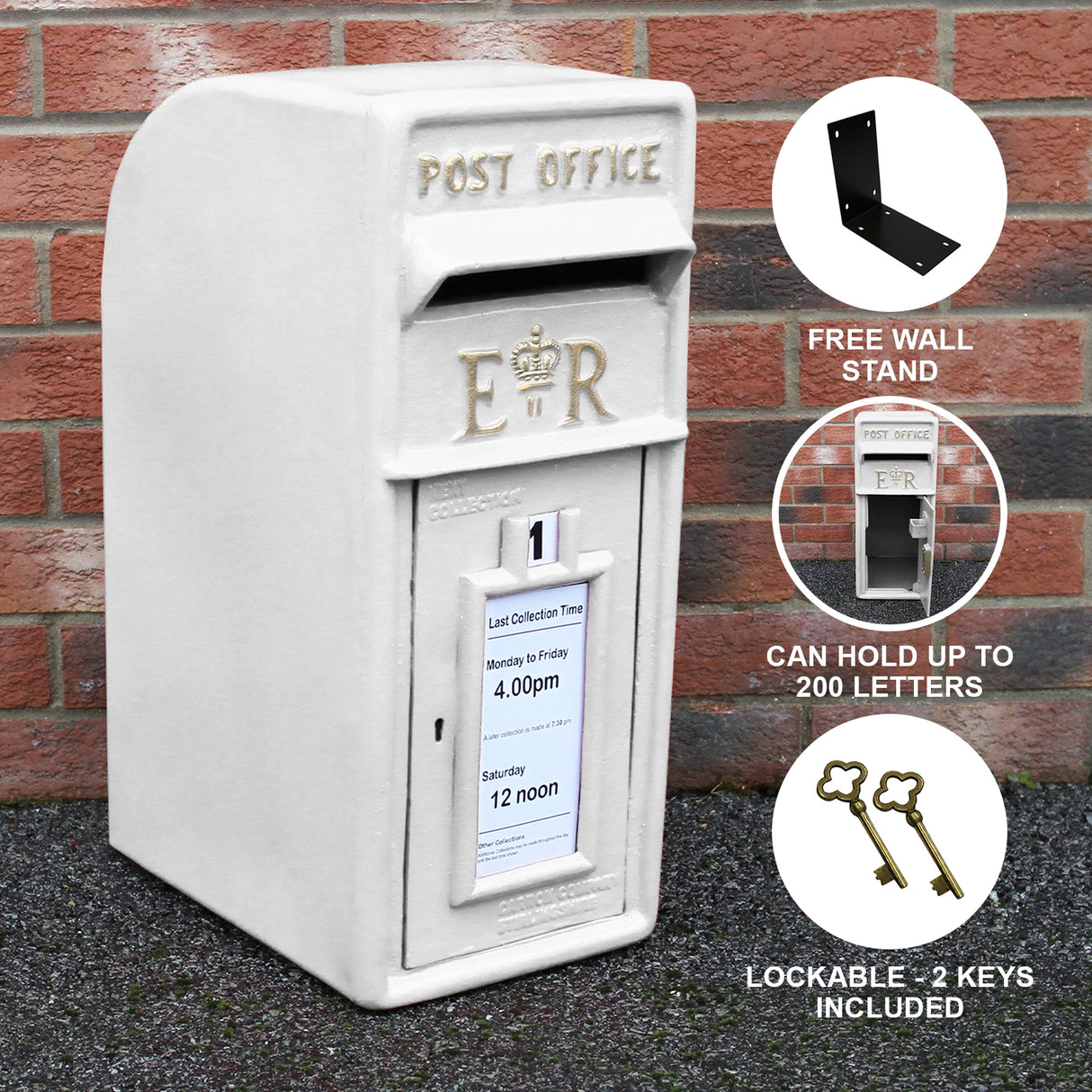 White Royal Mail Post Box