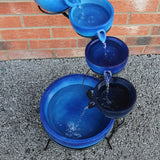 Blue 4 Tier Spilling Bowls Water Feature