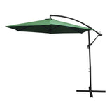 Green Cantilever Parasol & Fan Base