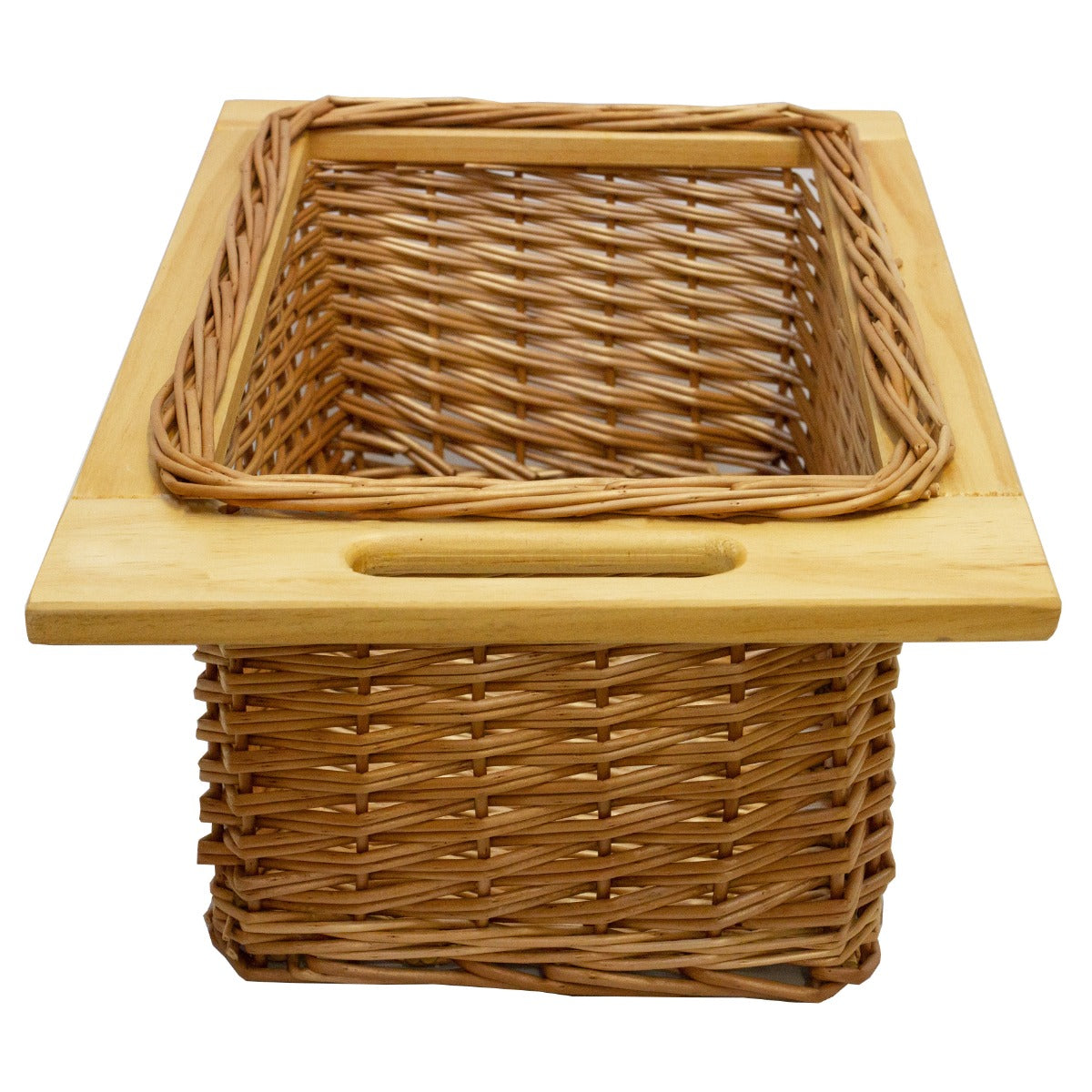 Pull Out Wicker Kitchen Baskets 400mm