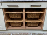 Pull Out Wicker Kitchen Baskets 400mm