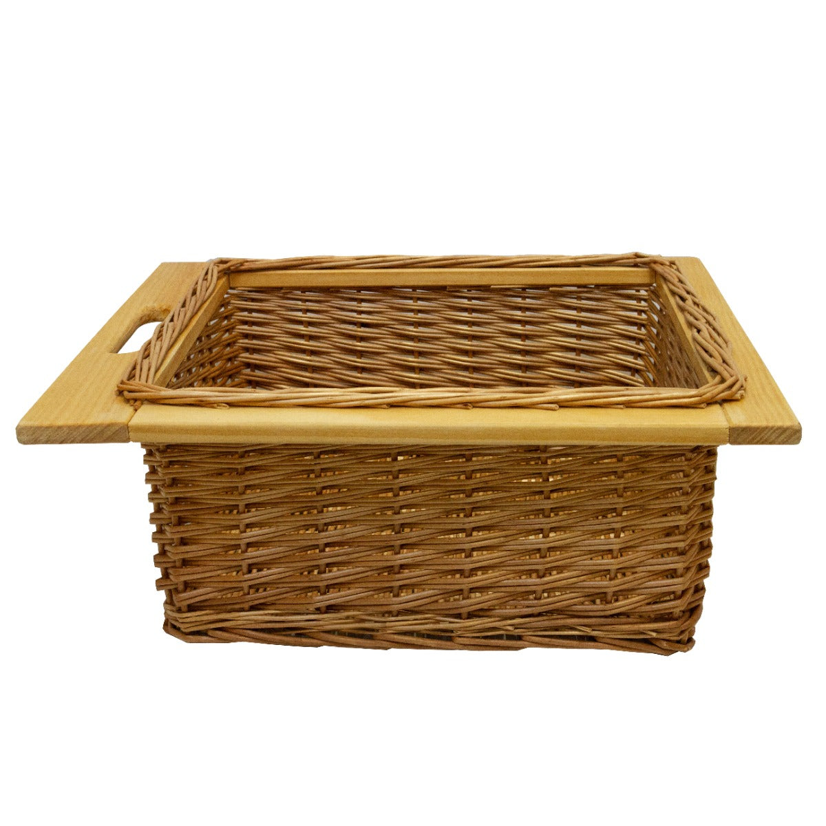 2 x Pull Out Wicker Kitchen Baskets 500mm