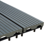 66 x WPC Decking Floor Tiles 30x30cm - Grey