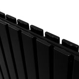 Designer Flat Panel Radiators Matt Black 600mm x 1190mm