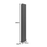 Designer Flat Panel Radiators Anthracite Grey 1600mm x 280mm