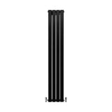 Designer Flat Panel Radiators Matt Black 1600mm x 280mm