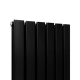 Designer Flat Panel Radiators Matt Black 1600mm x 420mm