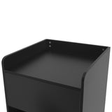 Black Wooden Litter Bin & Tray Stand