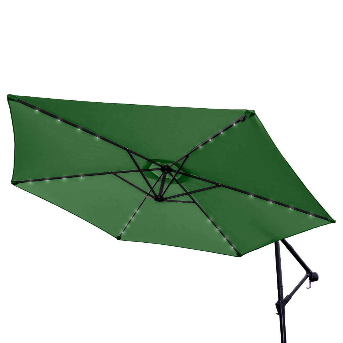 Green 3m LED Cantilever Parasol