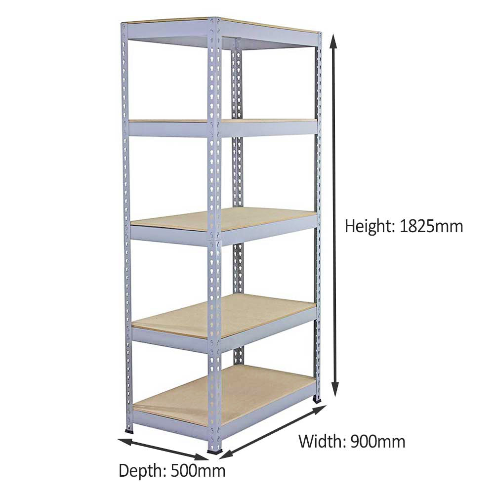 3 x Q-Rax Metal Racking Units 90 x 50 x 180cm Grey