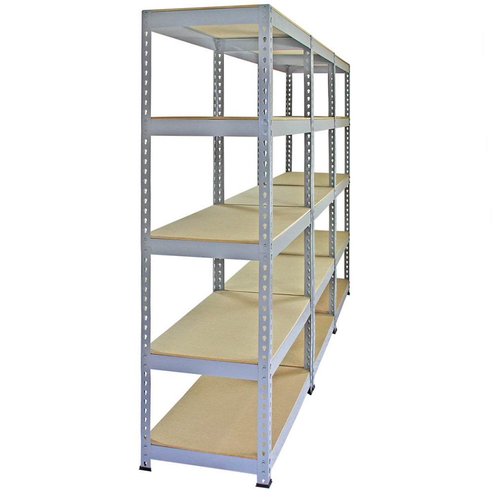 3 x Q-Rax Metal Racking Units 90 x 50 x 180cm Grey