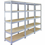 3 x Q-Rax Metal Racking Units 90 x 50 x 180cm Grey