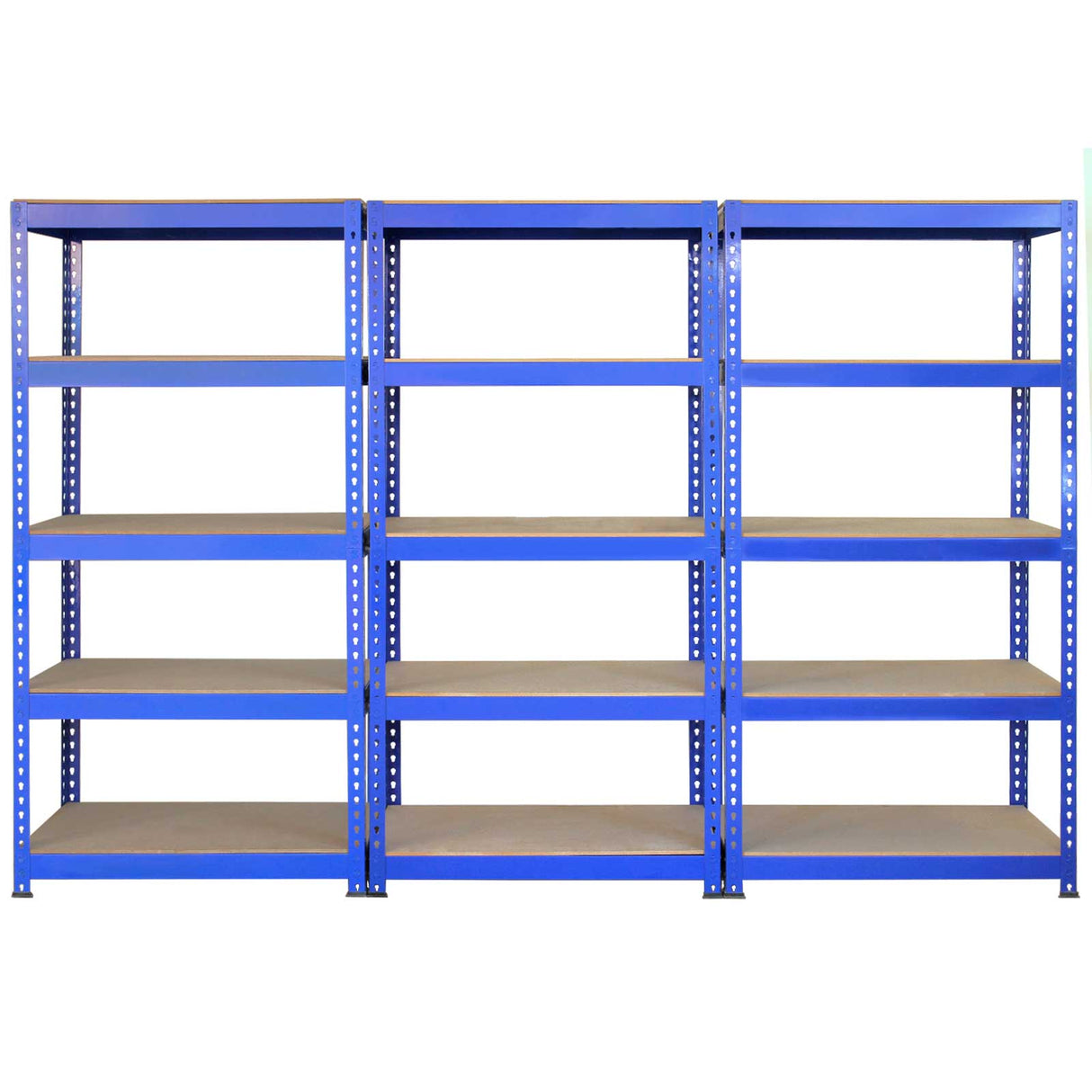 3 x Q-Rax Metal Racking Units 90 x 50 x 180cm Blue