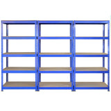 3 x Q-Rax Blue 120 x 50 x 180cm & 2 x Racking Blue 90 x 50 x 180cm