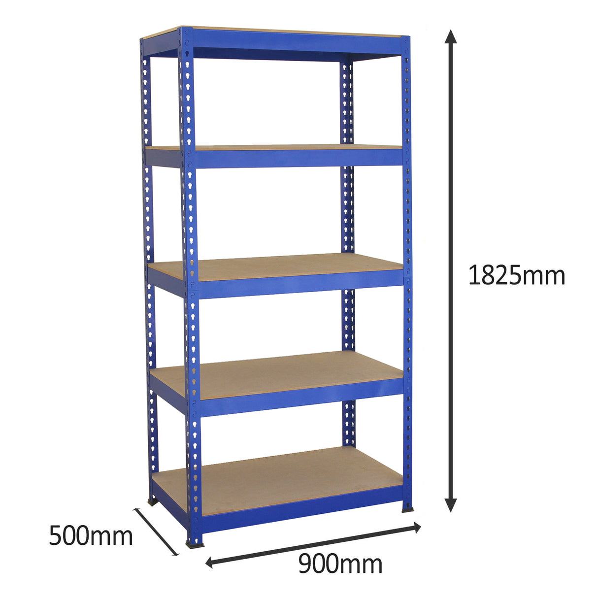 3 x Q-Rax Metal Racking Units 90 x 50 x 180cm Blue