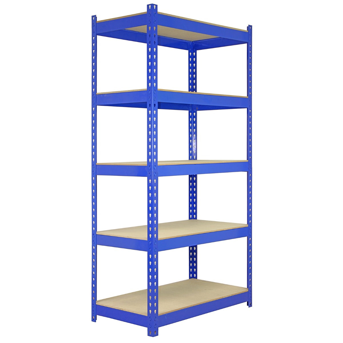 Q-Rax 3 x 90cm & 2 x 120cm Blue Metal Racking Units