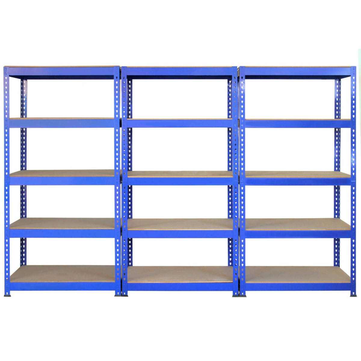 3 x Q-Rax Blue Metal Racking Units 90 x 50 x 180cm