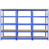 3 x Q-Rax Blue Metal Racking Units 90 x 50 x 180cm