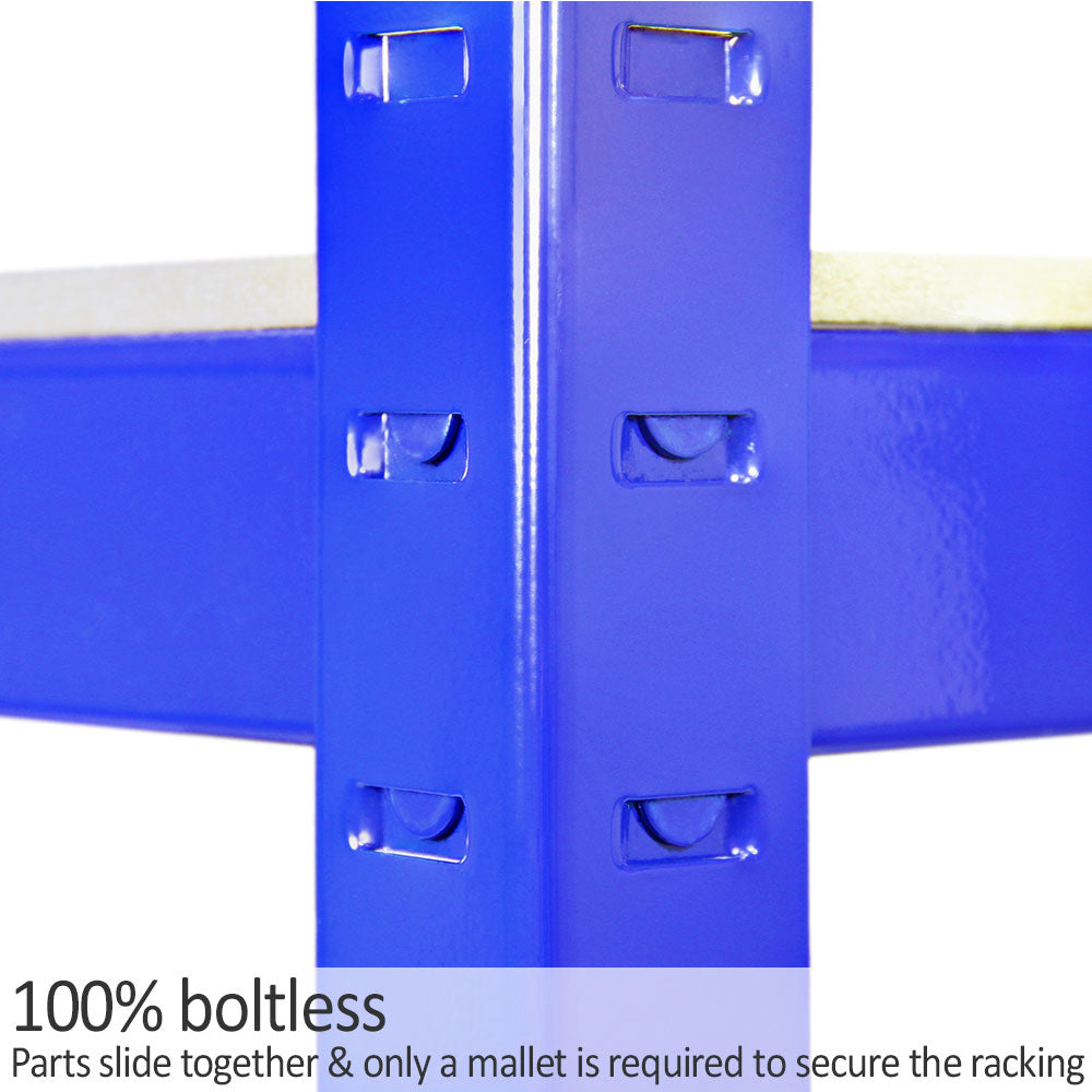 Monster Racking T-Rax Metal Storage Shelves, Blue, 90cm W, 45cm D