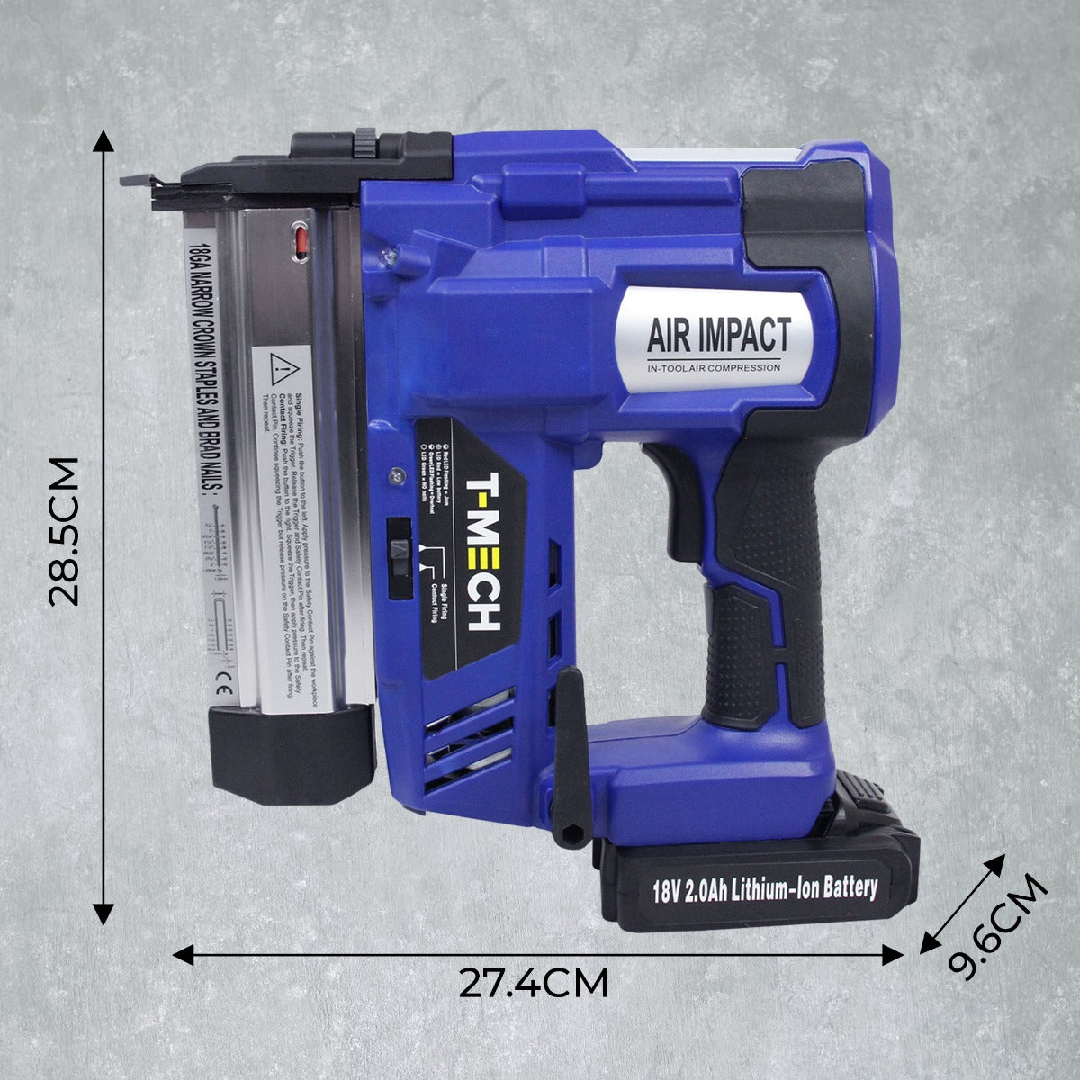 T-Mech Nail & Staple Gun with Additional Battery