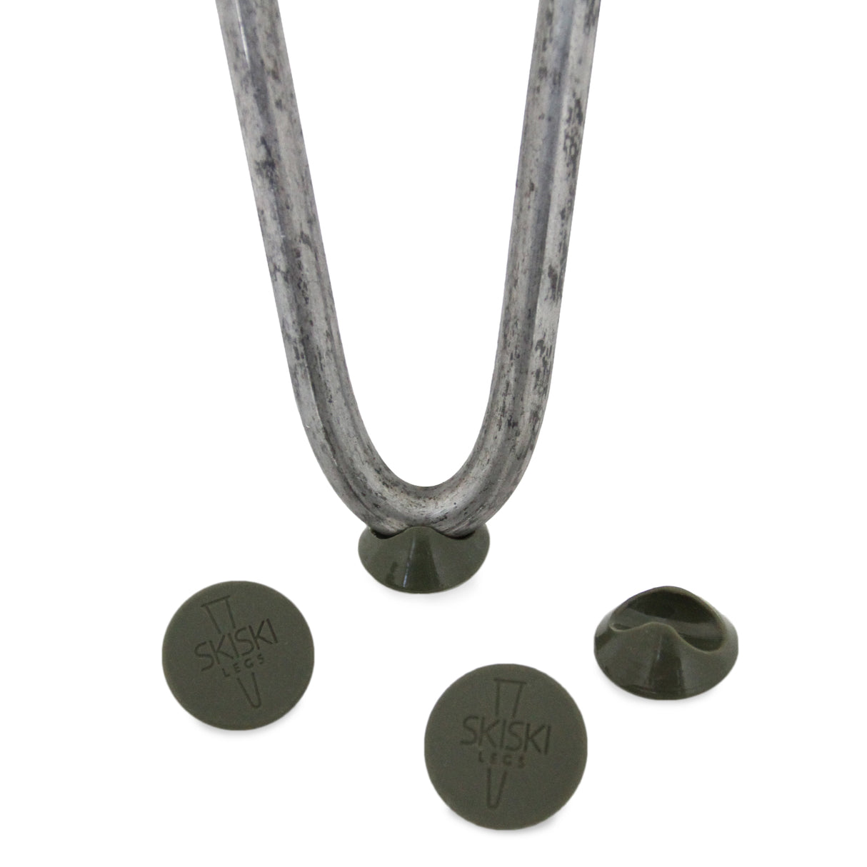 4 x 28" Hairpin Legs - 3 Prong - 12mm - Raw Steel