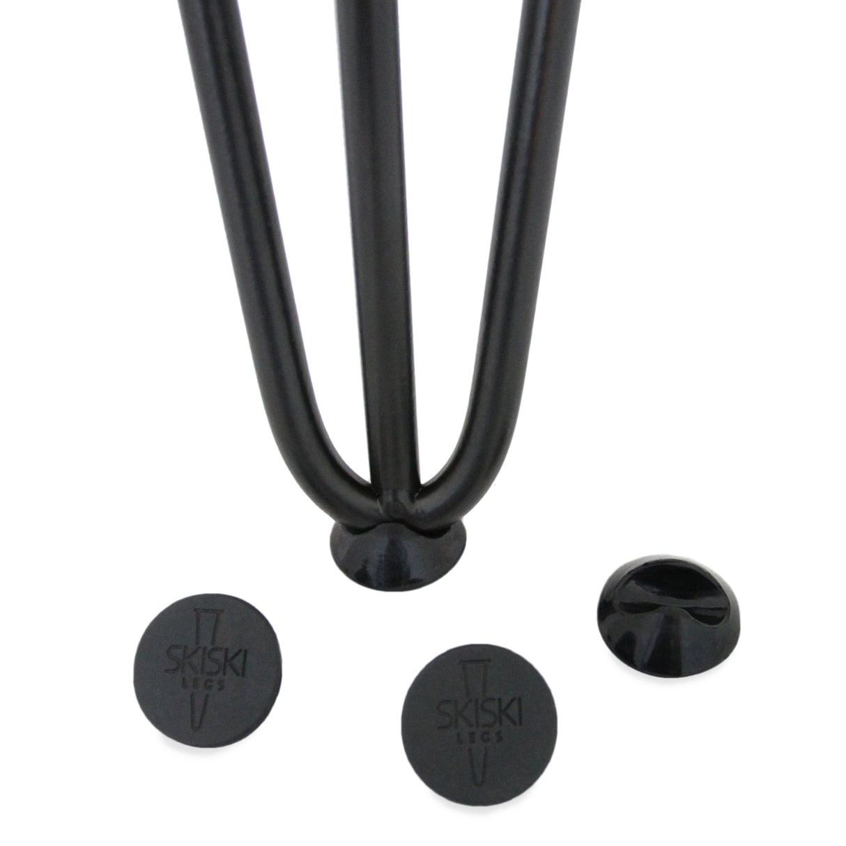4 x 28" Hairpin Legs - 2 Prong - 10mm - Black