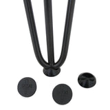 4 x 28" Hairpin Legs - 2 Prong - 10mm - Black