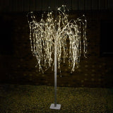 Wedding Moongate - White & 1 x Weeping Willow Tree 240cm Warm White