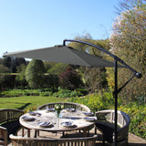 Grey Cantilever Parasol & Square Base