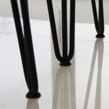 4 x 12" Hairpin Legs - 3 Prong - 12mm - Black