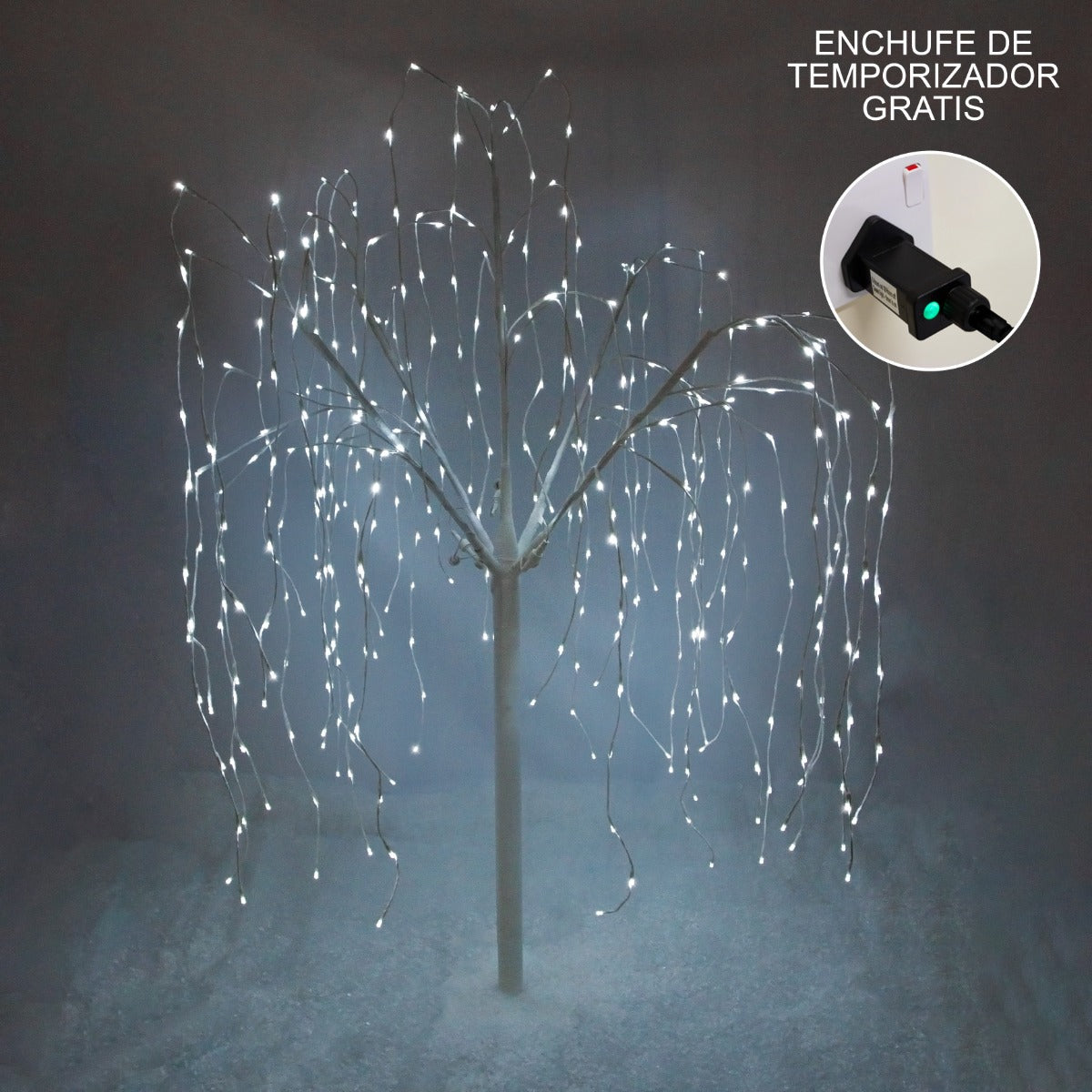 Weeping Willow Tree - 180cm White 400 Cool White LED