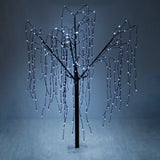 Weeping Willow Tree - 180cm Black 400 Cool White LED