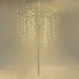 Weeping Willow Tree - White- 240cm - Warm White